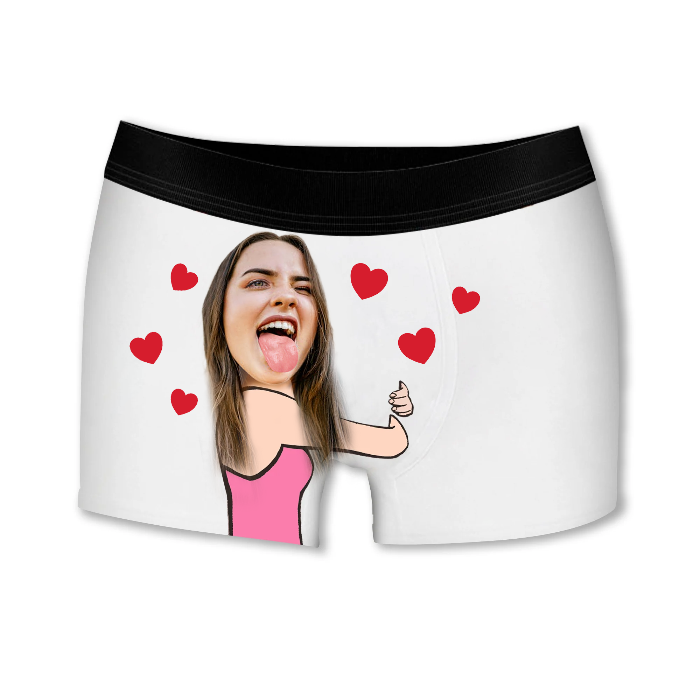 בוקסר עם תמונה ופרצוף