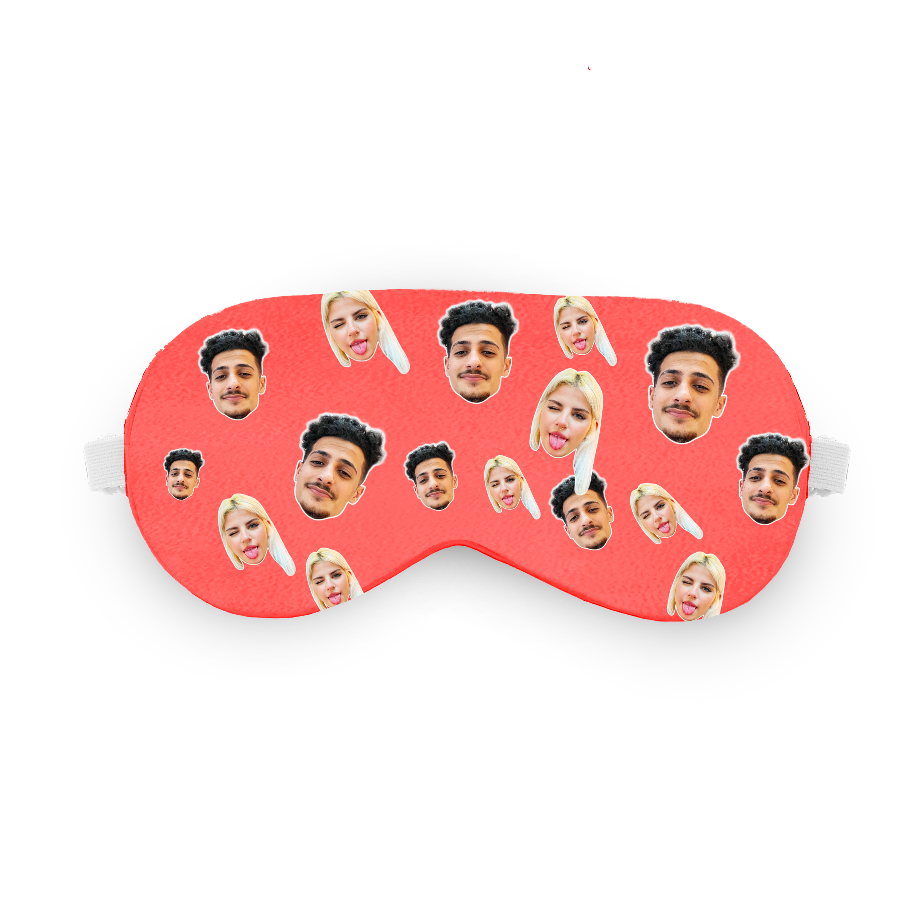 כיסוי עיניים עם תמונה אישית ופרצוף בעיצוב אישי - מתנה מצחיקה לשינה שוגיס