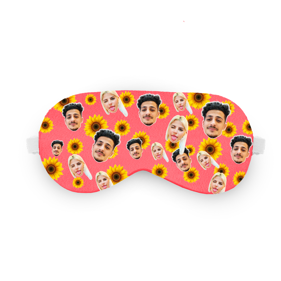 כיסוי עיניים סאנשיין עם פרצוף בעיצוב אישי - מתנה מצחיקה ומרעננת שוגיס