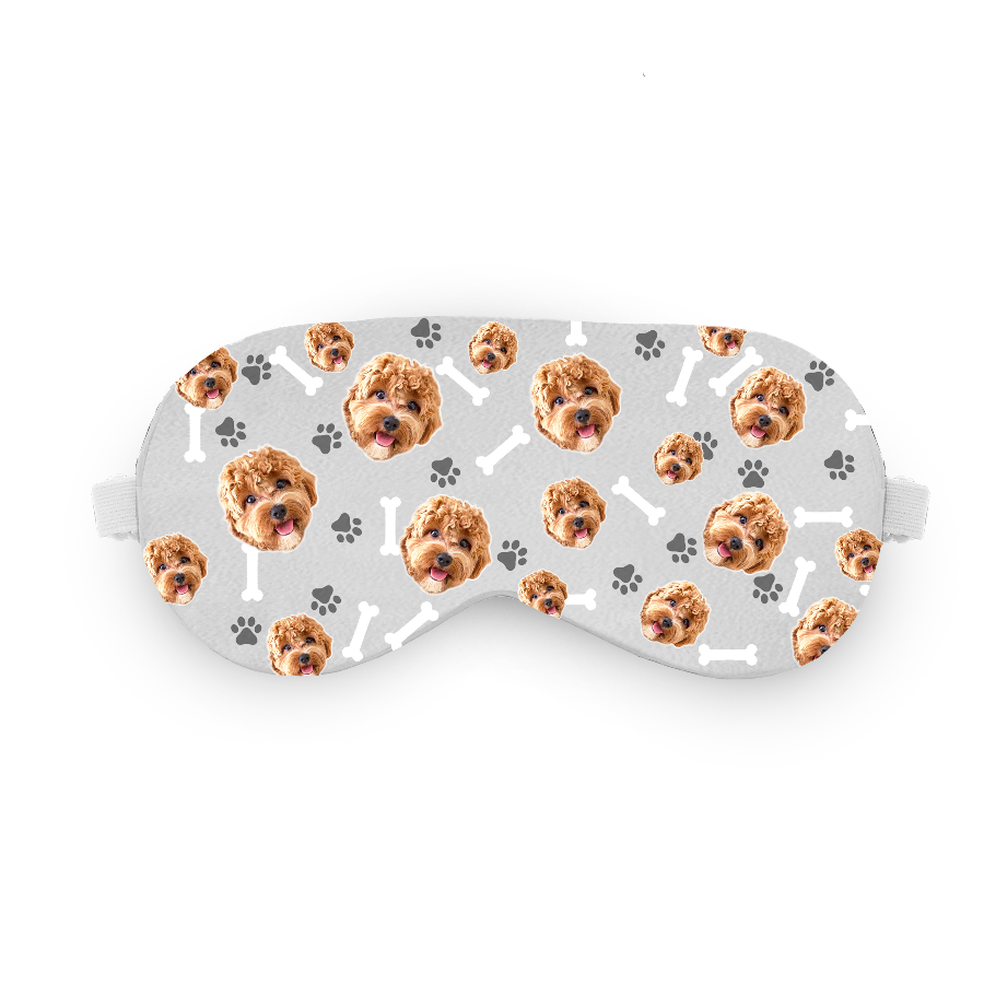 כיסוי עיניים עם תמונה של כלב בעיצוב אישי - מתנה לאוהבי חיות שוגיס